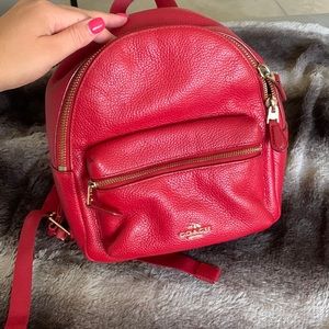 Mini Coach Backpack Red